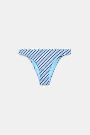 Striped Print Bikini Bottoms at Zara