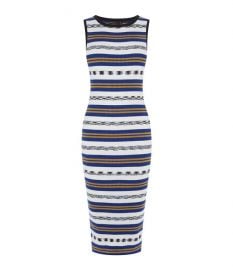 Striped Rib Dress at Karen Millen