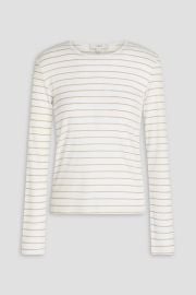 Striped Ribbed Jersey Top at The Outnet