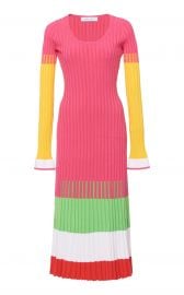 Striped Ribbed-Knit Midi Dress by Prabal Gurung at Moda Operandi