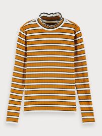 Striped Ribbed Long Sleeve T-shirt at Scotch & Soda