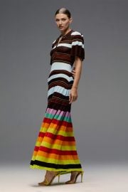 Striped Ruffle Polo Dress at Christopher John Rogers