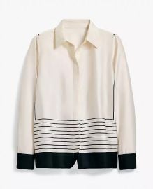 Striped Satin Essential Shirt at Ann Taylor