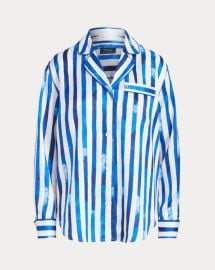 Striped Satin Pajama Shirt at Ralph Lauren