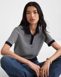 Striped Shrunken Polo Tee at Madewell