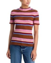 Striped Silk & Linen Top at Bloomingdales