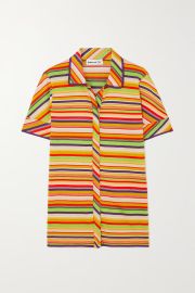 Striped Silk Blend Shirt by Kenneth Ize at Net a Porter