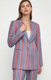 Striped Single Breasted Blazer at BCBGMAXAZRIA