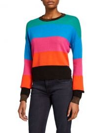 Striped Sweater with Metallic Trim at Last Call