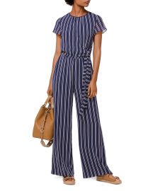 Striped Tie-Detail Jumpsuit at Bloomingdales