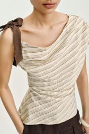 Striped Tie Top at Zara