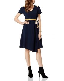 Striped-Trim Asymmetric Dress at Bloomingdales