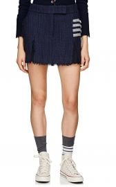 Striped Tweed Miniskirt by Thom Browne at Barneys