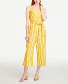 Striped V-neck Jumpsuit at Ann Taylor