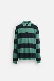 Striped Washed Polo Shirt at Zara