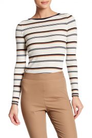 Striped Wool Long Sleeve Tee at Nordstrom Rack