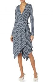 Striped Wrap Dress by Bcbgmaxazria at Amazon