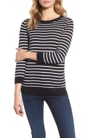 Striped button back sweater by 1901 at Nordstrom