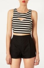 Striped crop top by Topshop at Nordstrom