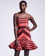 Striped flounce dress by Lanvin at Bergdorf Goodman