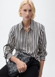 Striped flowy shirt - Women MANGO USA at Mango