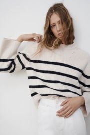 Striped knit sweater at Zara