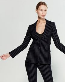 Striped long blazer at Century 21