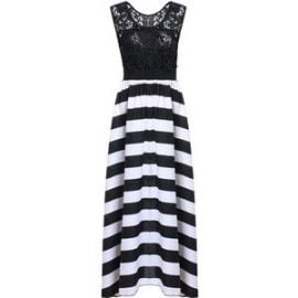 Striped maxi dress at Choies