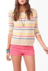 Striped oatmeal sweater at Forever 21