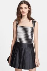 Striped ponte crop top by L Agence at Nordstrom Rack