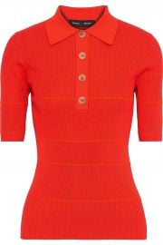 Striped ribbed Polo Shirt by Proenza Schouler at The Outnet