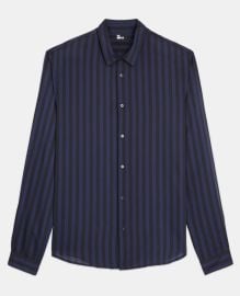 Striped shirt with classic collar The Kooples - US at The Kooples