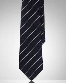 Striped silk satin tie at Ralph Lauren