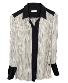 Striped silk shirt at Vince