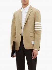 Striped single-breasted cotton blazer at Matches