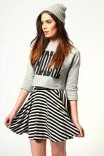 Striped skirt like Tamaras at Boohoo