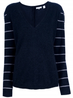 Striped sleeve sweater by Inhabit at Farfetch