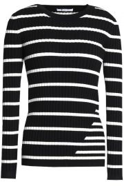 Striped stretch-knit top at The Outnet