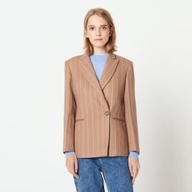 Striped tailored jacket at Sandro