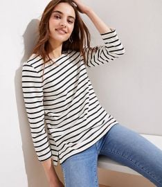 Striped tee at Loft