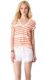 Striped vneck tee by Madewell at Shopbop