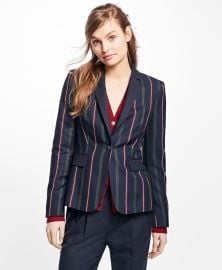 Striped wool blazer at Brooks Brothers