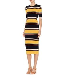 Stripped Ribbed Dress by Wyatt at Wyatt