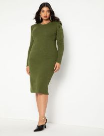 Strong Shoulder Sweater Dress  Women39s Plus Size Dresses at ELOQUII