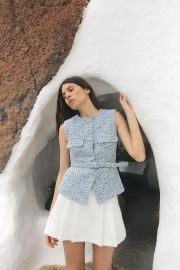 Structured Belted Vest at Zara