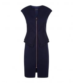 Structured Zip Peplum Dress at Harrods