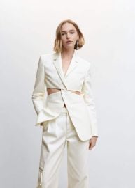 Structured blazer with cut-out - Women Mango USA at Mango