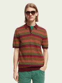 Structured knit organic cotton polo Polos Men Clothing at Scotch Soda at Scotch and Soda