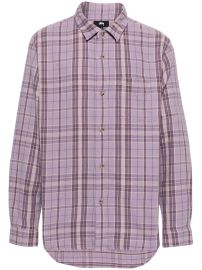 Stssy Stones Plaid Cotton Shirt - at Farfetch