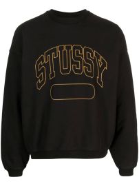 Stssy logo-print Cotton Sweatshirt - at Farfetch